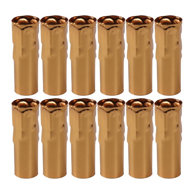 Fundas para portalámparas Yuxing de Hierro para lámparas de araña 25 mm de diámetro 12 piezas color Dorado