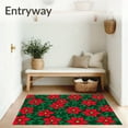 thumbnail image 3 of ODIKA 4x6 Machine Washable Non-Slip Area Rug, Vintage Poinsettia Bloom Anti Slip Holiday Ultra Soft Rug, None, 739834, 3 of 7