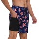 thumbnail image 2 of Balery American Stars Bañador para hombre, shorts de playa de secado rápido con entrepierna y forro de compresión-XX-Large, 2 of 6