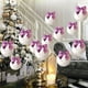 thumbnail image 1 of Adornos navideños de bolas moradas con copos de nieve - Paquete de 12 unidades de 6 cm con ganchos para árbol, ventana y decoración festiva, 1 of 6