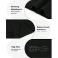 thumbnail image 6 of OEIOEI Plus Size XL-5XL Cotton Underwear for Women High Waist Full Coverage Briefs 5 Pack(5XL,5 Black), 6 of 8