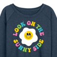thumbnail image 3 of Instant Mesaage - Inspirational - Look On The Sunny Side - Women's Lightweight French Terry Long Sleeve Shirt, 3 of 6