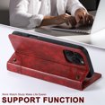 thumbnail image 3 of Dteck for iPhone 16 Pro Case Wallet, Shockproof Magnetic Kickstand Credit Card Holder Leather Folio Case Flip Stand Cover for iPhone 16 Pro, Red, 3 of 5