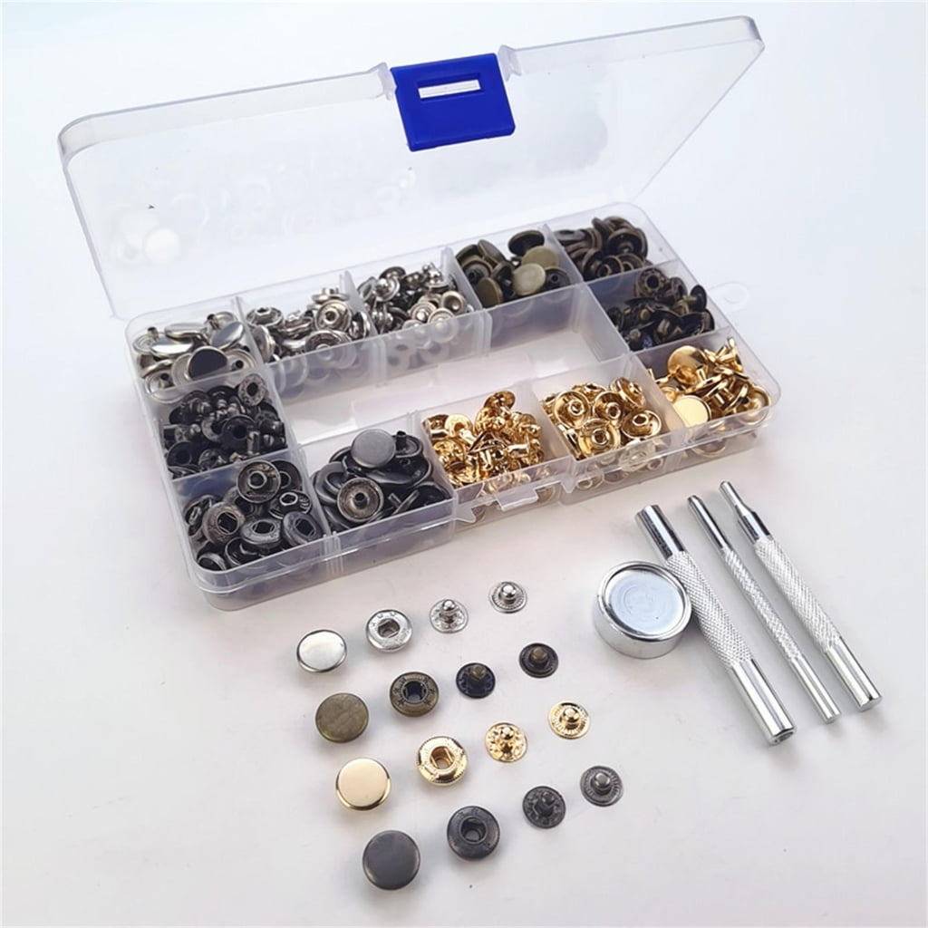 Metal Snaps Button with Punch Tools for Sewing1eatherCraft Jackets Clothing