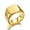 Gold, variant on Unisex Stainless Steel Ring Smooth Plain Geometric Band European American Titanium Steel Casting Square Ring Durable
