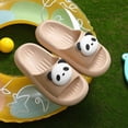 thumbnail image 2 of HCNTES Kids Cloud Slides Sandals Indoor House Slippers Shower Shoes for Boys Girls Comfort Footbed Slipper Open Toe Outdoor Sandal(Khaki,11), 2 of 7