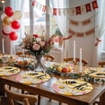 thumbnail image 5 of Spring Bees Daisy Round 15 Inch Placemats Set of 8, Rustic Tulips Dots Yellow Striped Burlap HeatResistant Non Slip Place Mats for Dining Table, Wipeable Braided Kitchen Table Mats for Housewarming, 5 of 9