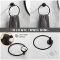 thumbnail image 3 of BGL Bathroom Hardware Set Matte Black 4-Pieces Bathroom Towel Rack 24 Inches Adjustable Bathroom Accessories Set, 3 of 7