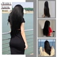 thumbnail image 5 of vmishow Clip in Hair Extensions 22inch Long Straight Full Head 180g 12 Pieces Black Brown Soft Thick Synthetic Hair Extension Hairpiece for Women, 5 of 8