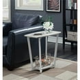 thumbnail image 2 of Pemberly Row Two Tiers Modern Metal End Table with Faux Marble Top in White/Gray, 2 of 4