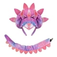 thumbnail image 3 of Diadema de dinosaurio con cola, decoración creativa, accesorio fotográfico divertido para eventos, juegos de rol Rosa, 3 of 8
