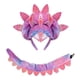 thumbnail image 3 of Diadema de dinosaurio con cola, divertida decoración, fácil de poner y quitar, ideal para baile en el escenario. Rosa, 3 of 9