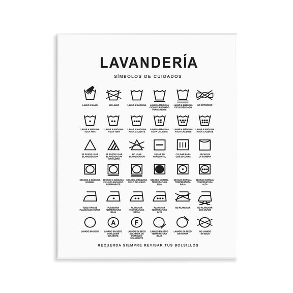 Stupell Industries GuÃa de Lavado de Ropa Bath & Laundry Painting Unframed Art Print Wall Art, 11 x 14