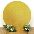 thumbnail image 7 of BalsaCircle 7.5 feet Gold Metallic Glittered Spandex Round Backdrop Stand Cover Wedding Party Decorations, 7 of 7