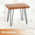 thumbnail image 3 of Costway 2 PCS Rectangular End Table Accent Side Reclaimed Indonesia Teak Wood Plant Stand Patio, 3 of 9