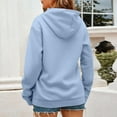 thumbnail image 4 of Atogsazn Womens Hoodies Casual Long Sleeve Letter Printed Hooded Sweatshirt Fall Loose Pullover Tops Clothing Light Blue XXXXXL Fashion, 4 of 6