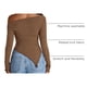 thumbnail image 4 of Remera PRETTYGARDEN Y2K Crop Top Escote Hombros Marrón XL, 4 of 9