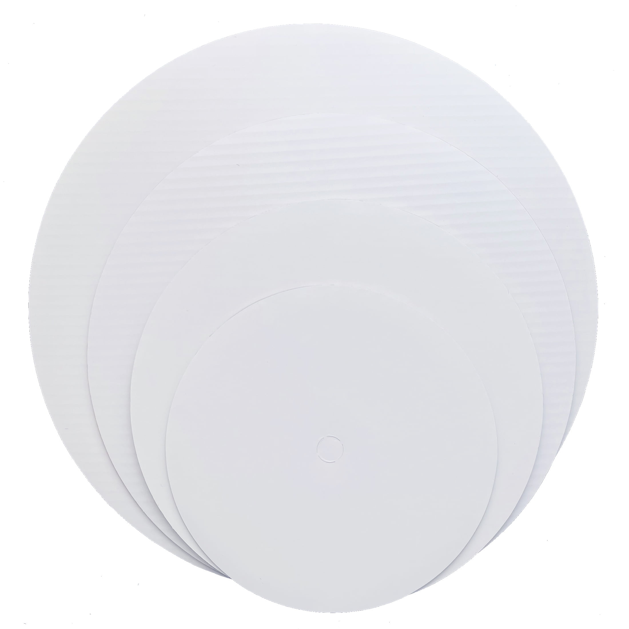 Way to Celebrate! Variety Size White Round Cake Boards, Paper Corrugate Board, 12-Counts