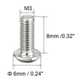 thumbnail image 3 of M3x8mm Machine Screws Hex Socket Round Head Screw 304 Stainless Steel Fasteners Bolts 50 pcs, 3 of 3
