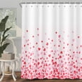 thumbnail image 4 of Valentine Shower Curtain, 72"X72" Heart Valentine''s Day Shower Curtains, Valentines Day Machine Washable Cloth Waterproof Bathroom Decor Set with Hooks(72" WX72 H), 4 of 6
