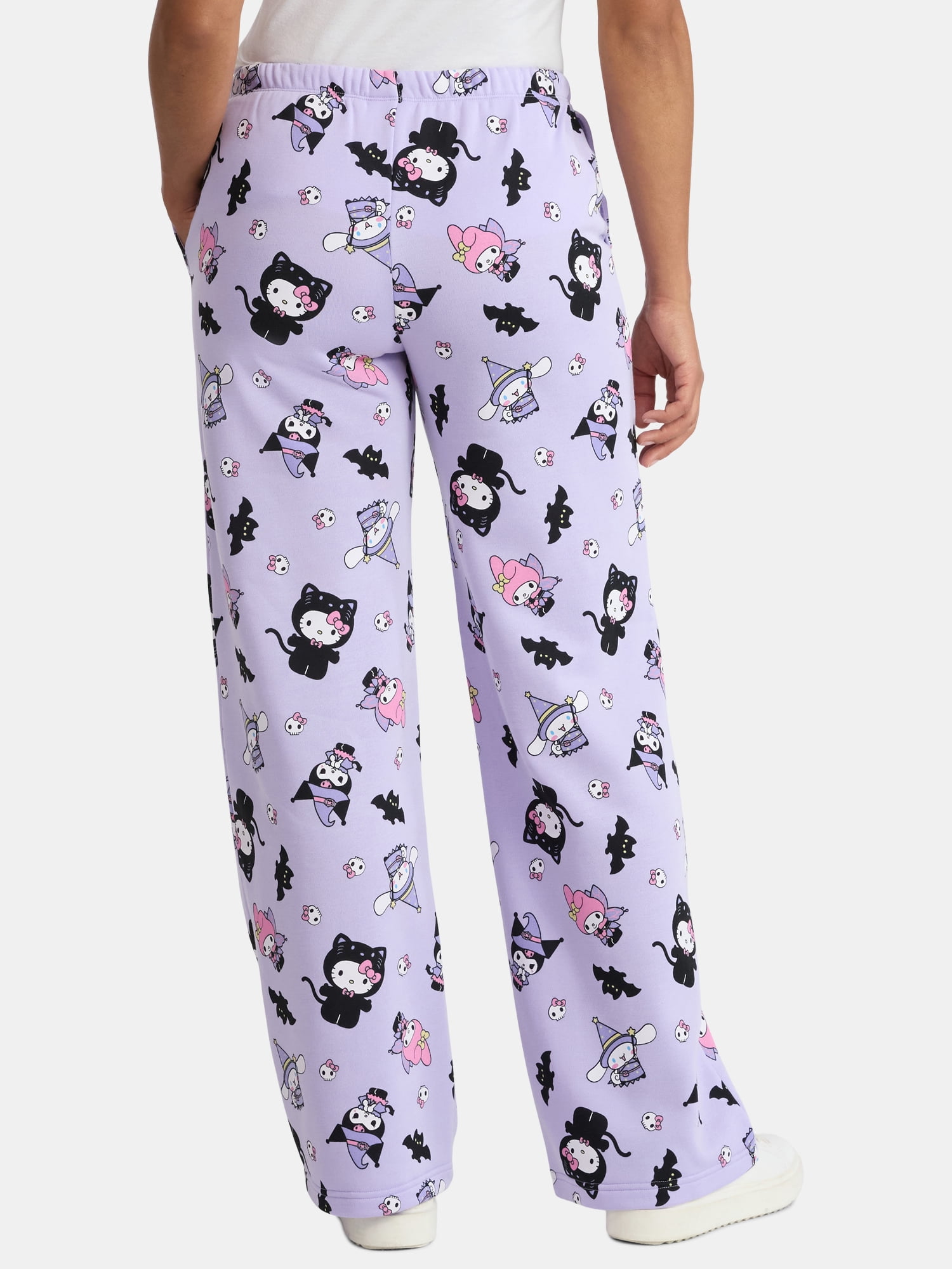 Hello Kitty and Friends Women's Halloween Print Fleece Jogger Pants, Sizes XXS-XXL