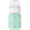 Lifefactory 8-Ounce Stainless-Steel Vacuum-Insulated Wide-Neck Baby Bottle with Sippy Nipple, Mint (LS2251WMI4)