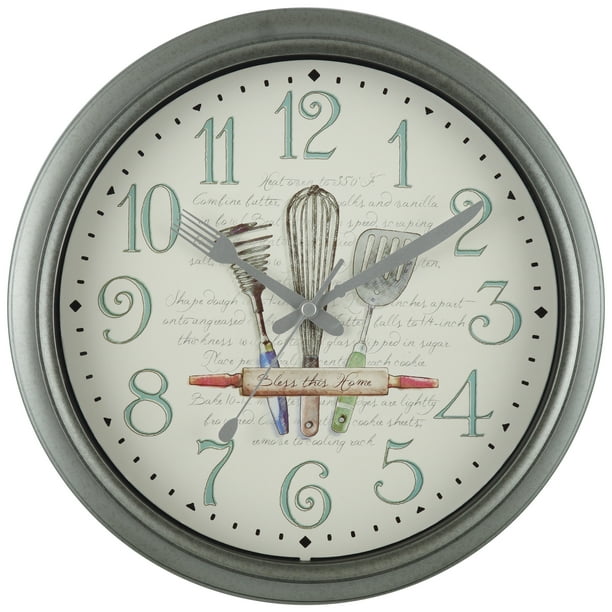 Mainstays 11.5" Kitchen Wall Clock, 1 Each