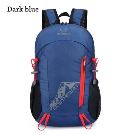 Unisex Traveling Outdoor Sports Cycling Hiking Rucksack Mountaineering Bag Folding Backpack Waterproof DARK BLUE