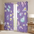 thumbnail image 2 of YST Daisy Flower Curtains&nbsp;&&nbsp;Drapes,Wild Animals Teal Purple Butterfly Blackout&nbsp;Curtains for Kids,Rustic Country Butterflies Window&nbsp;Curtains Boho Floral Window&nbsp;Treatments, 2 of 6