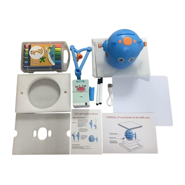 Robot de dibujo educativo para niños Linda coordinación de ojo de mano preescolar de aprendizaje portátil de aprendizaje de juguetes para niños