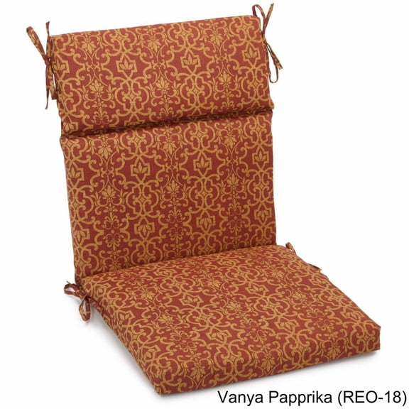 22-inch by 45-inch Spun Polyester Outdoor Squared Seat/Back Chair Cushion-Color:Vanya Paprika