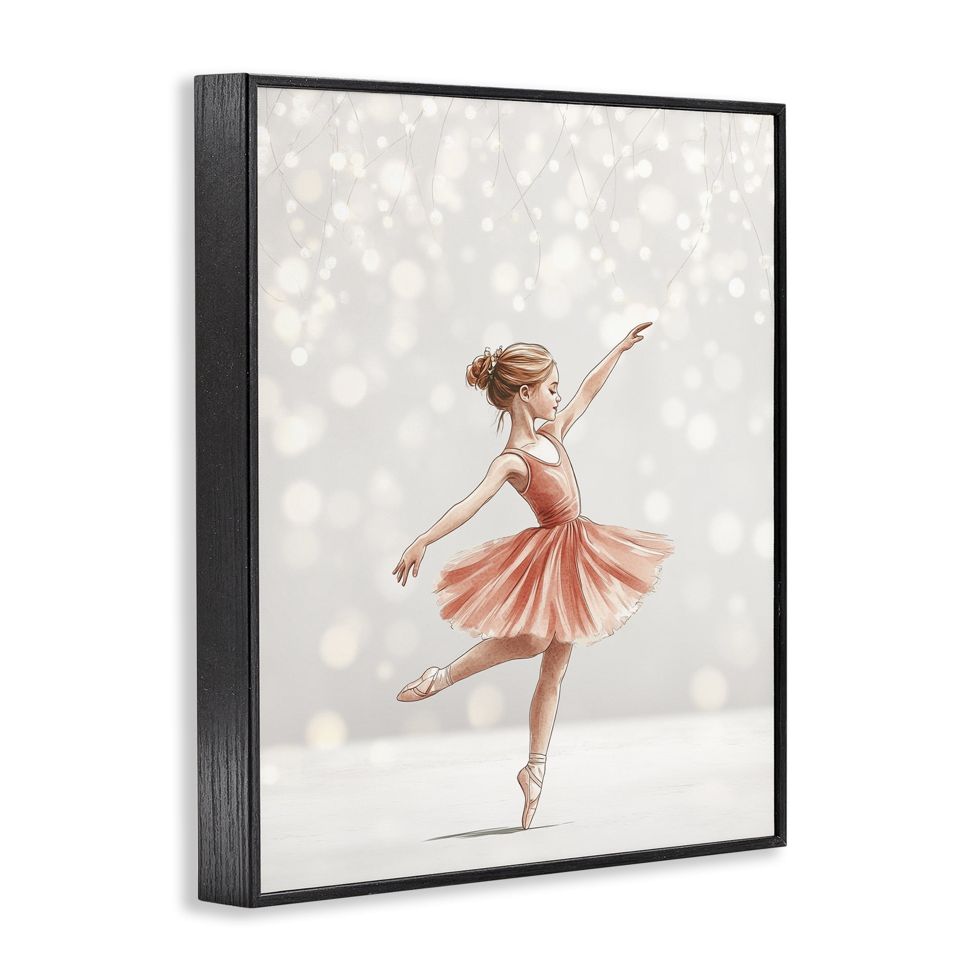 Stupell Industries Dancing In The Light Black Framed Giclee Art, design by Christine Simpson Art