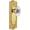 Polished Brass, variant on Grandeur 810323 Parthenon Solid Brass Rose Privacy Door Knob Set - Brass