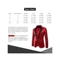 thumbnail image 3 of Mufeng Men Shiny Sequin Blazer Jacket Stylish One Button Tuxedo Suit Jackets for Party Dinner Prom Black S, 3 of 3