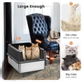 thumbnail image 3 of Caja de arena para gatos WooFigo XXL de acero inoxidable 27,6 L, 3 of 7