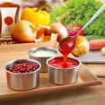 thumbnail image 2 of EcoNesxp Pieces salad dressing container stainless steel condiment container 4 oz 4 pieces salad dressing container baby food dessert oz, 2 of 5