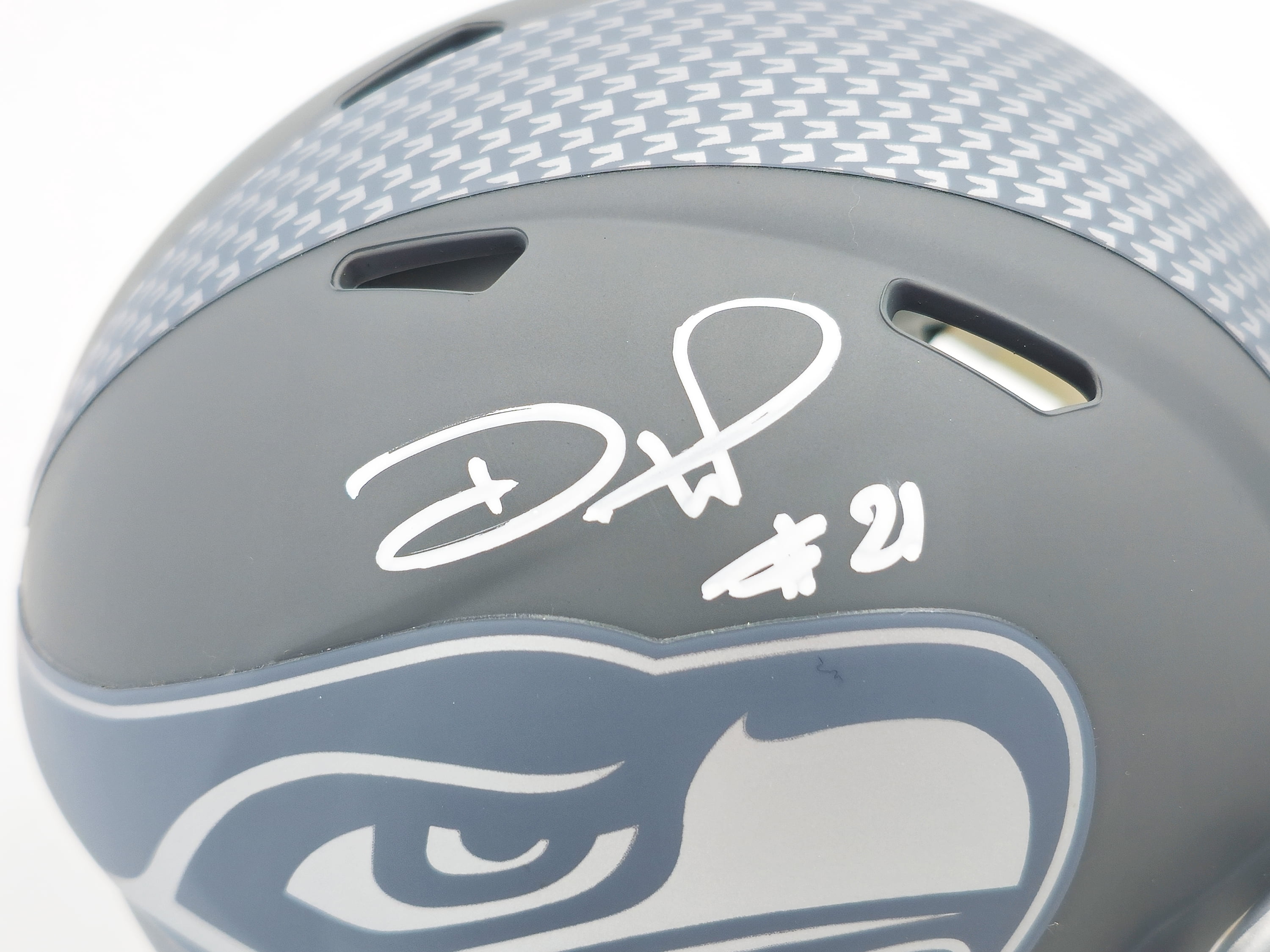Devon Witherspoon Autographed Seattle Seahawks Slate Silver Speed Replica Mini Helmet MCS Holo 235446