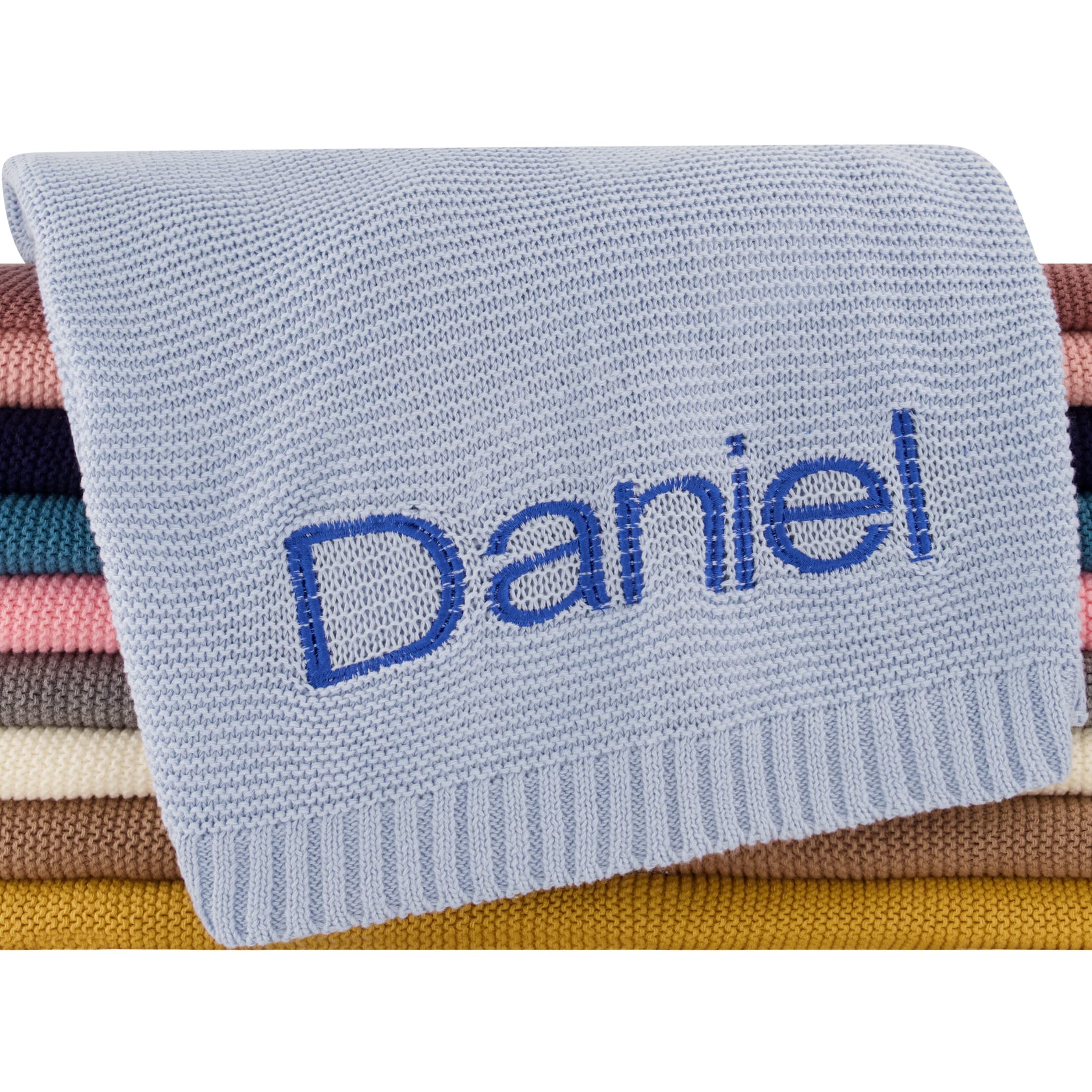 Personalized Knit Blanket for Baby Boys and Girls Custom Toddler