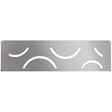 Schluter Rectangular Shelf for Prefabricated Kerdi Board SN/-SNLT Niches - 4mm Thick, Curve Design, Stainless Steel Material, Brushed Stainless Steel Finish - SNS1D6EB