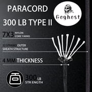 GOGHOST 300lb Paracord - 50FT Versatile Camping & DIY Rope for Outdoor and Home (2-Pack)