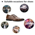 thumbnail image 3 of Men Oxfords Shoes Casual Dress Shoes Fashion lace up Casual Shoes, Brown-12, 13 US, 3 of 5