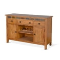 thumbnail image 5 of Benjara Tamara Buffet Server with Drawers- Cabinets- Beige Mahogany Mindi Wood, 5 of 5