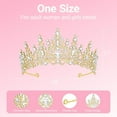 thumbnail image 2 of Tiara Crown for Women, Headband Hair Accessories for Birthday Wedding Party Costume Gold, 2 of 13