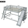 thumbnail image 3 of Wooden Bed Frame Full, Full Over Full Bunk Bed with Ladder, Slide and Shelves, 3 of 8