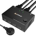 thumbnail image 1 of KCEVE KC-KVM202 HD KVM Switcher Dual Display Switcher hasta 3840*2160@30Hz Resolución de video Plug KCEVE Negro, 1 of 7