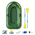 thumbnail image 6 of Portable Inflatable Boat Canoe Inflatable Fishing Kayak Rafting & Fishing Boats Raft With Oars Pump For Adult Outdoor fishing, river and lake exploration, sunbathing, folding kayak for drifting, with, 6 of 10