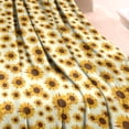 thumbnail image 3 of Beige Sunflower Pattern Blanket,Comfortable Soft Lamb Wool Throw Blanket,All Season,Warm Lightweight Blankets for Sofa Bed Couch Living Room Chair,40"x50", 3 of 4