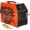 04-Smart LCD Display, variant on PCP Air Compressor, 4500 PSI / 30 MPa, Dual Power (12V DC & 110V/220V AC), Retractable Handle, Water/Oil-Free for Paintball, PCP Rifle, and HPA Tanks, Manual Stop, 250W (Orange)