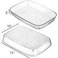thumbnail image 4 of 4 Pack Clear Serving Tray, 15 x 10 Inch Deep Serving Platter, Spill Proof Decorative Coffee Table Perfume Tray for Bathroom, Dining Table, Vanity Cabinet$$Home Decor, Kitchen, & Other, 4 of 6