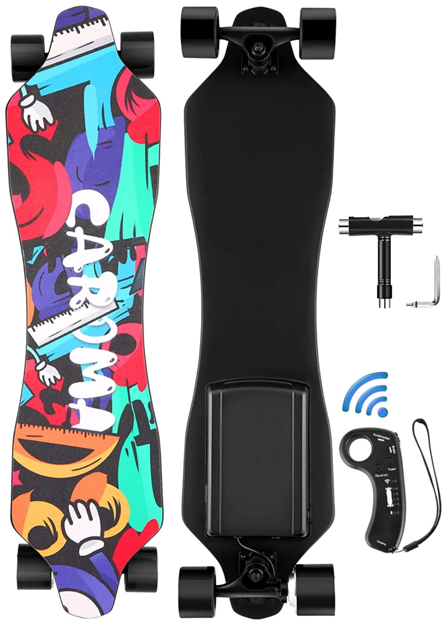 Caroma 38 350W Electric Skateboard, 8 Layers Maple ESkateboard, 12